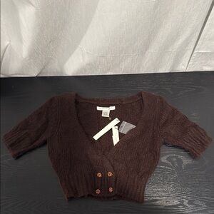 Susana Monaco Brown Crop Top